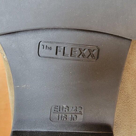 Flexx Hot Tamale Chelsea Zippered Ankle Booties -Olive Green Suede-size10 - Picture 3 of 5